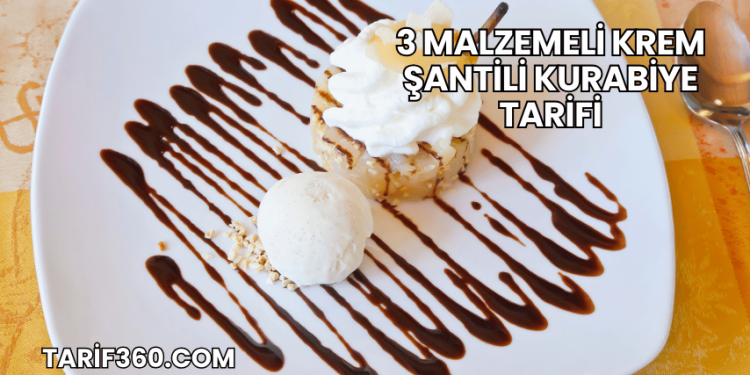 3 Malzemeli Krem Şantili Kurabiye Tarifi